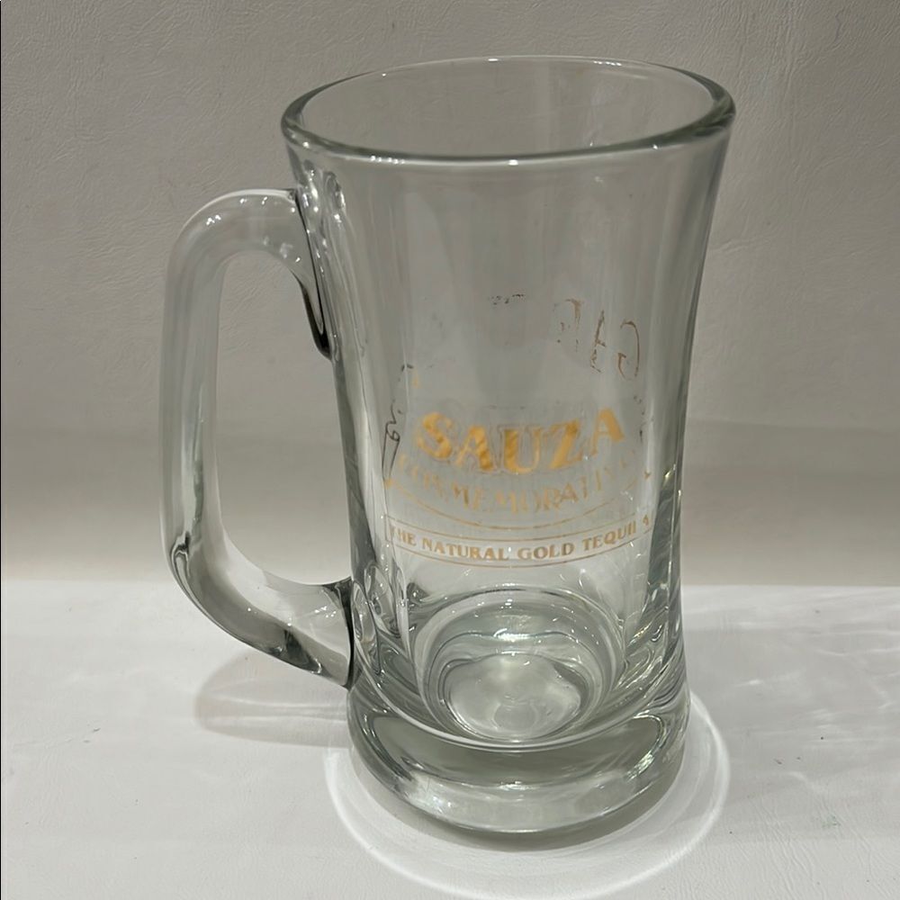 Sauza Commemorative Natural Gold Tequila Mug Sturdy Handle 16 Oz 6 1/4 Tall